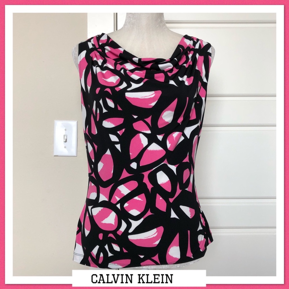 Calvin Klein Cowl Neck Line Blouse Size S